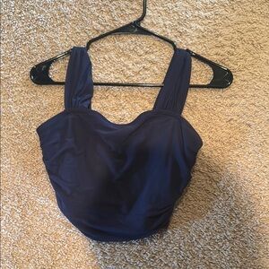 Amazon Blue Sleeveless Bustier Tank Top